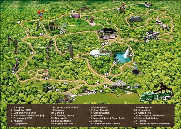 Map Bavaro Adventure Park